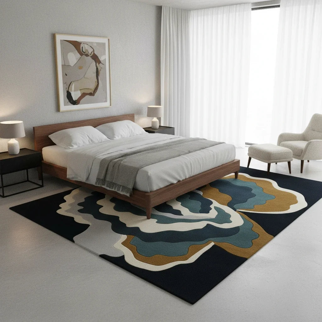 Exclusive Hand Tufted Wool Carpet | Limited Edition Handmade Rug with Natural Latex Anti-Skid Backing