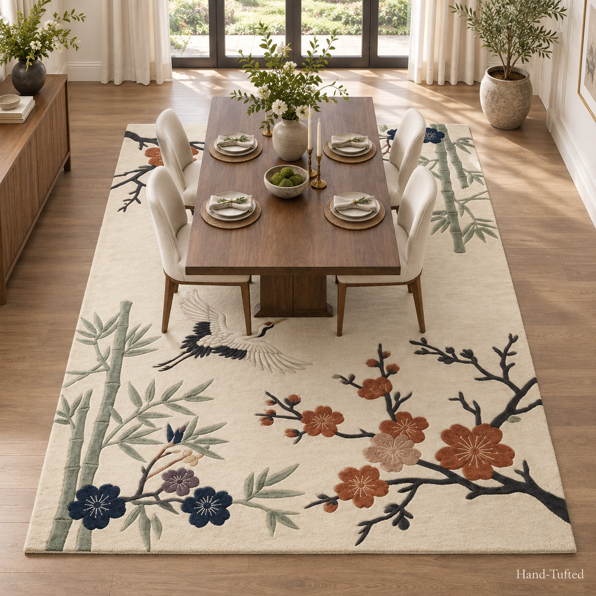Hand Tufted Vintage Distressed Persian Wool Rug