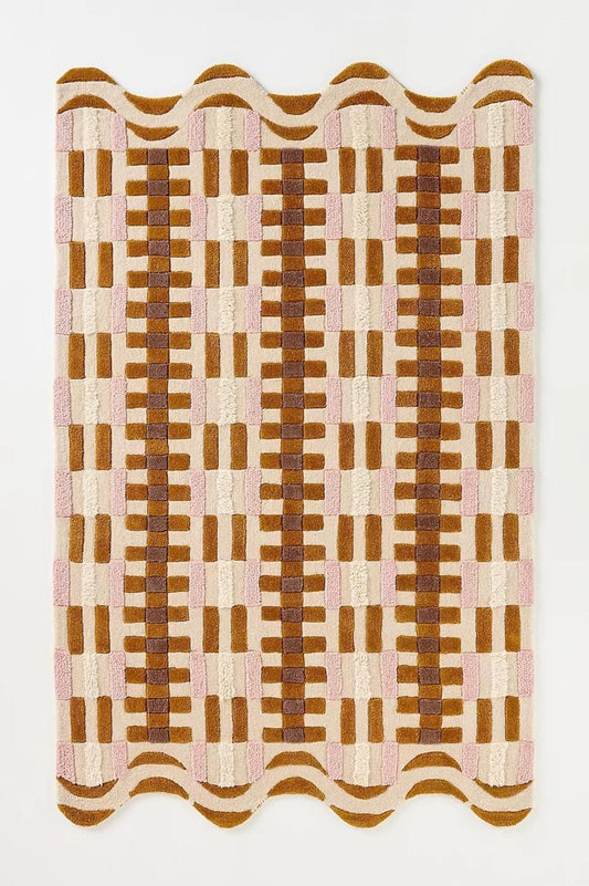 Contemporary Hand Tufted Wool Rug | Modern Area Rug with Natural Latex Anti-Skid Backing