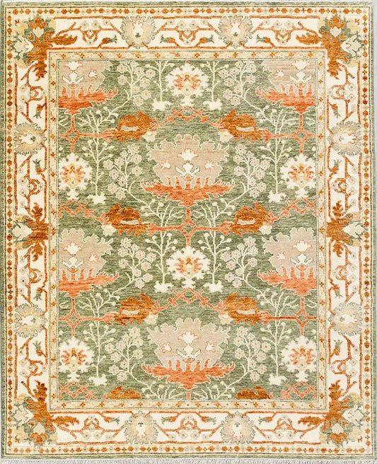 Persian Hand Tufted Wool Carpet 18 | Safavid Design | Natural Wool Anti-Skid Latex Backing