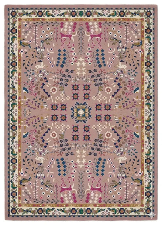 Persian Hand Tufted Wool Carpet 25 | Royal Court Design | Natural Wool Anti-Skid Latex Backing