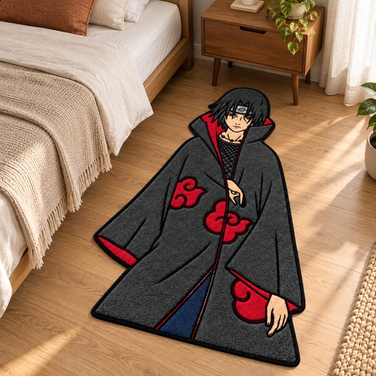 Itachi character cutout rug - bedside styling