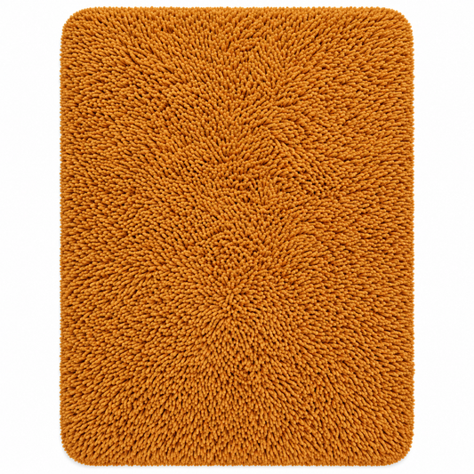 Ochre Gold solid shaggy area rug β additional product view