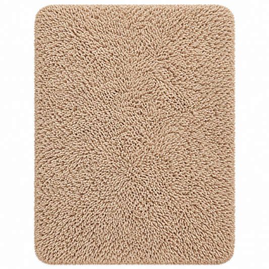 Light Beige solid shaggy area rug β additional product view