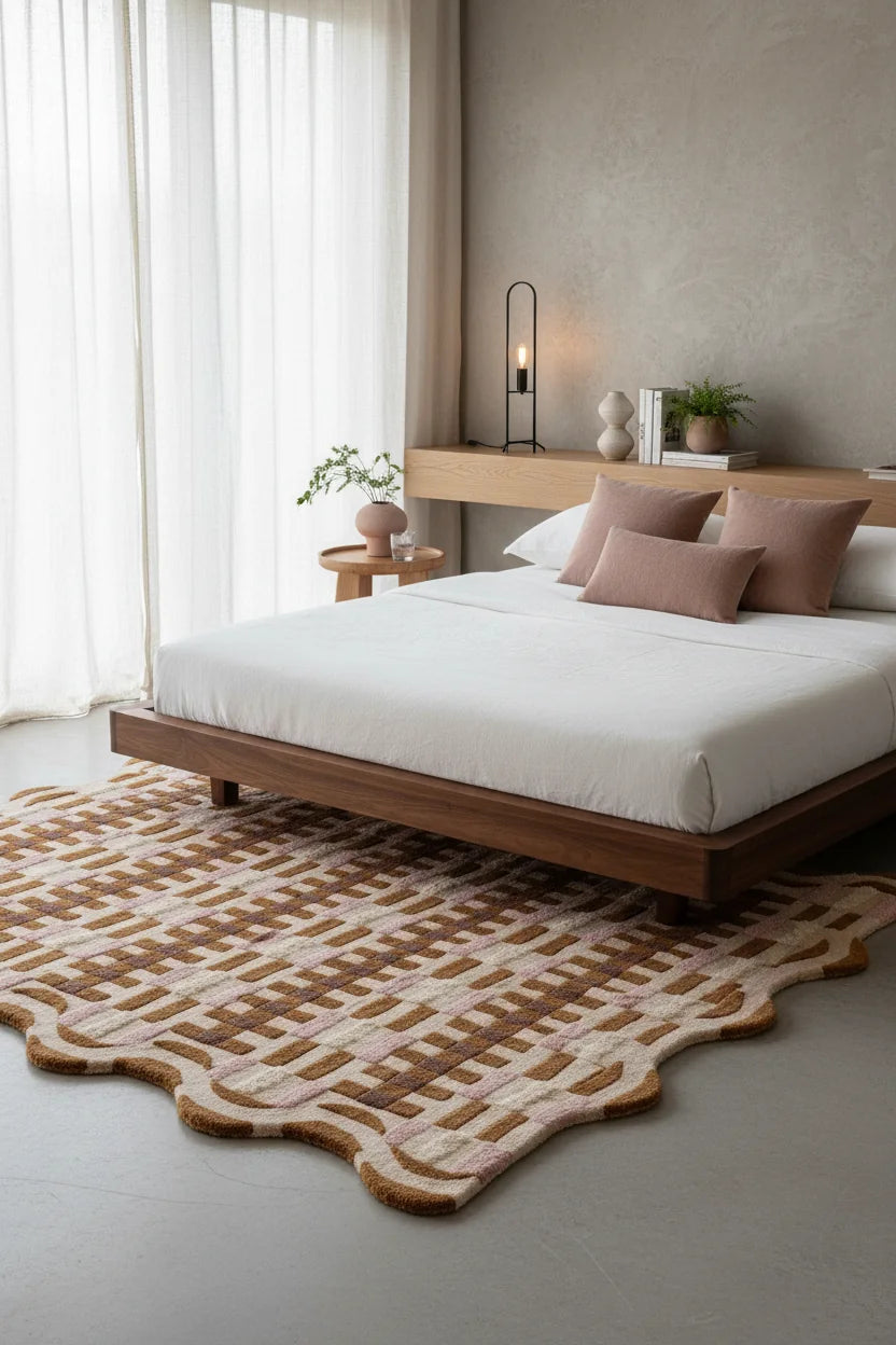 Contemporary Hand Tufted Wool Rug | Modern Area Rug with Natural Latex Anti-Skid Backing