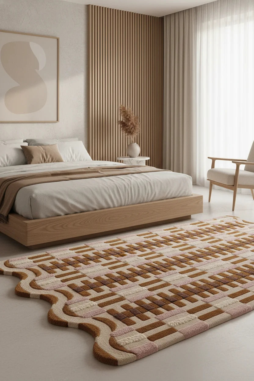 Contemporary Hand Tufted Wool Rug | Modern Area Rug with Natural Latex Anti-Skid Backing