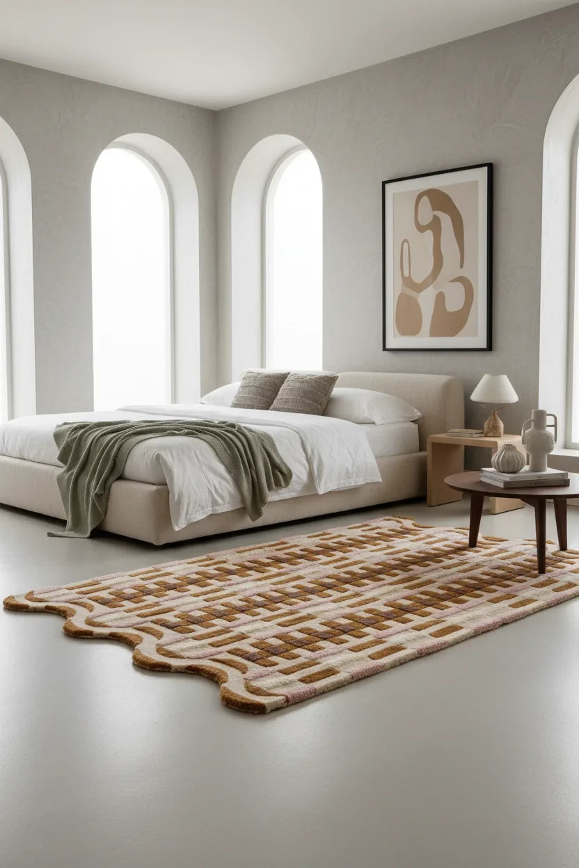 Contemporary Hand Tufted Wool Rug | Modern Area Rug with Natural Latex Anti-Skid Backing