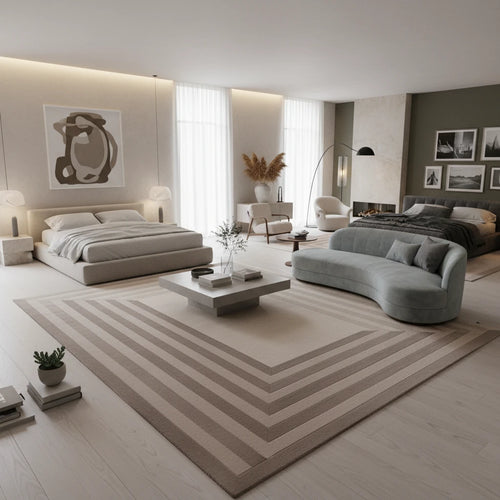 Elegant Hand Tufted Wool Rug | Soft Natural Wool Area Rug with Anti-Skid Latex Backing