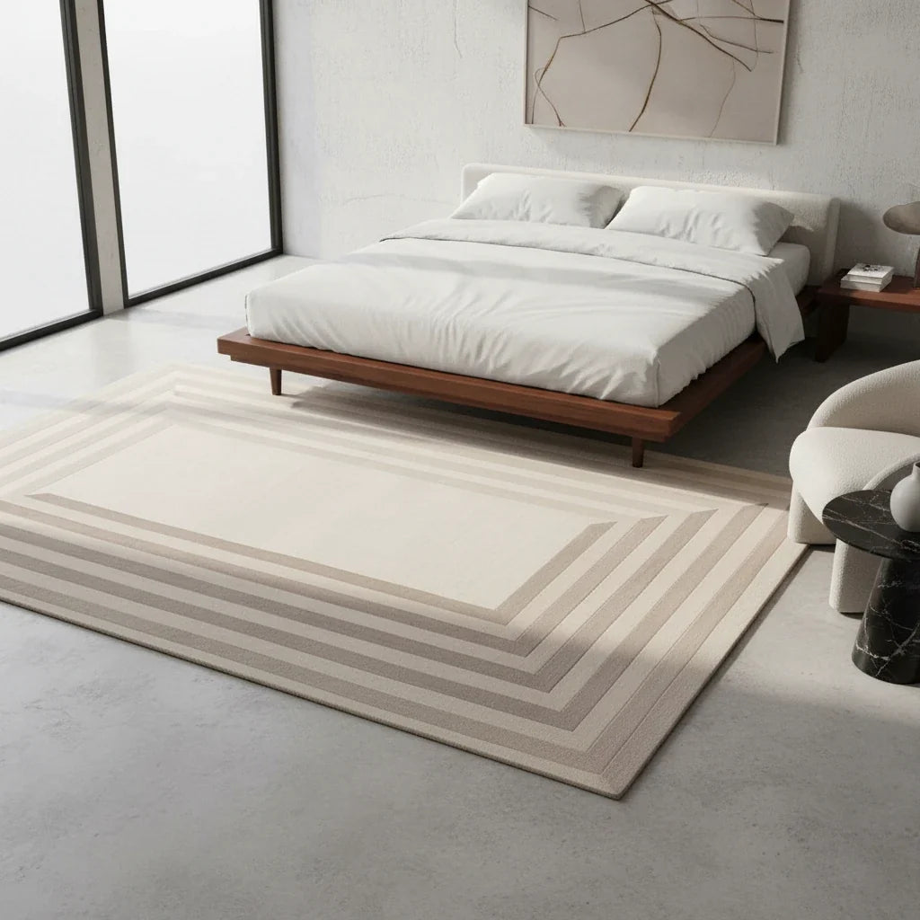 Elegant Hand Tufted Wool Rug | Soft Natural Wool Area Rug with Anti-Skid Latex Backing
