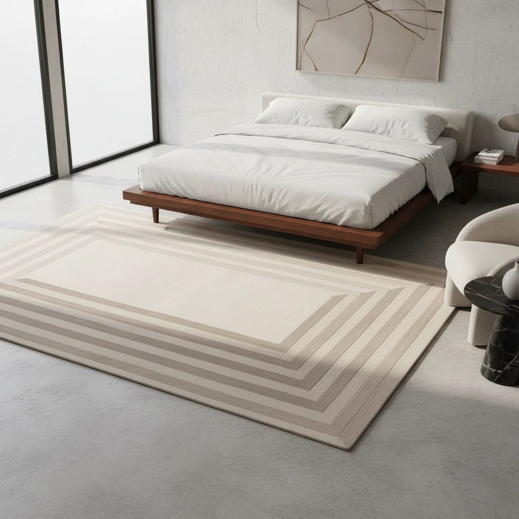 Elegant Hand Tufted Wool Rug | Soft Natural Wool Area Rug with Anti-Skid Latex Backing