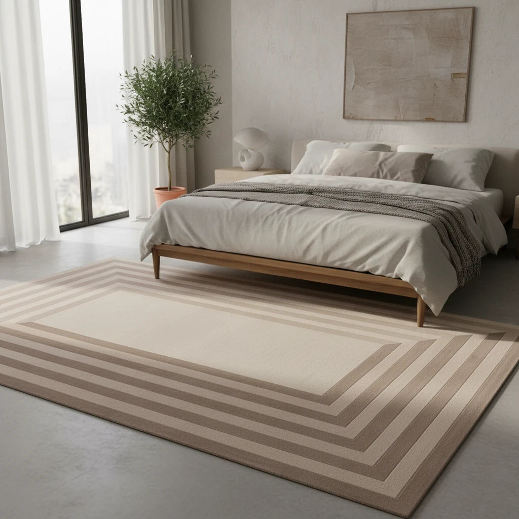 Elegant Hand Tufted Wool Rug | Soft Natural Wool Area Rug with Anti-Skid Latex Backing