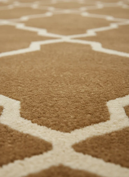 Geometric Hand Tufted Wool Rug | Modern Pattern Area Rug with Natural Latex Anti-Skid Backing