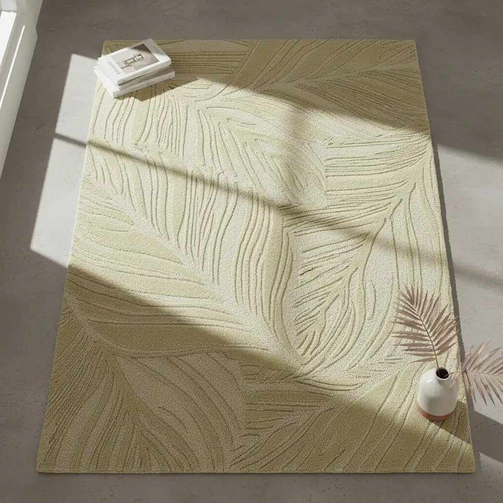 Handcrafted Tufted Wool Area Rug | Premium Natural Wool Rug with Anti-Skid Latex Backing