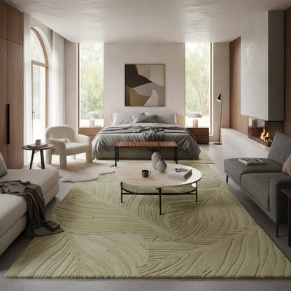 Handcrafted Tufted Wool Area Rug | Premium Natural Wool Rug with Anti-Skid Latex Backing