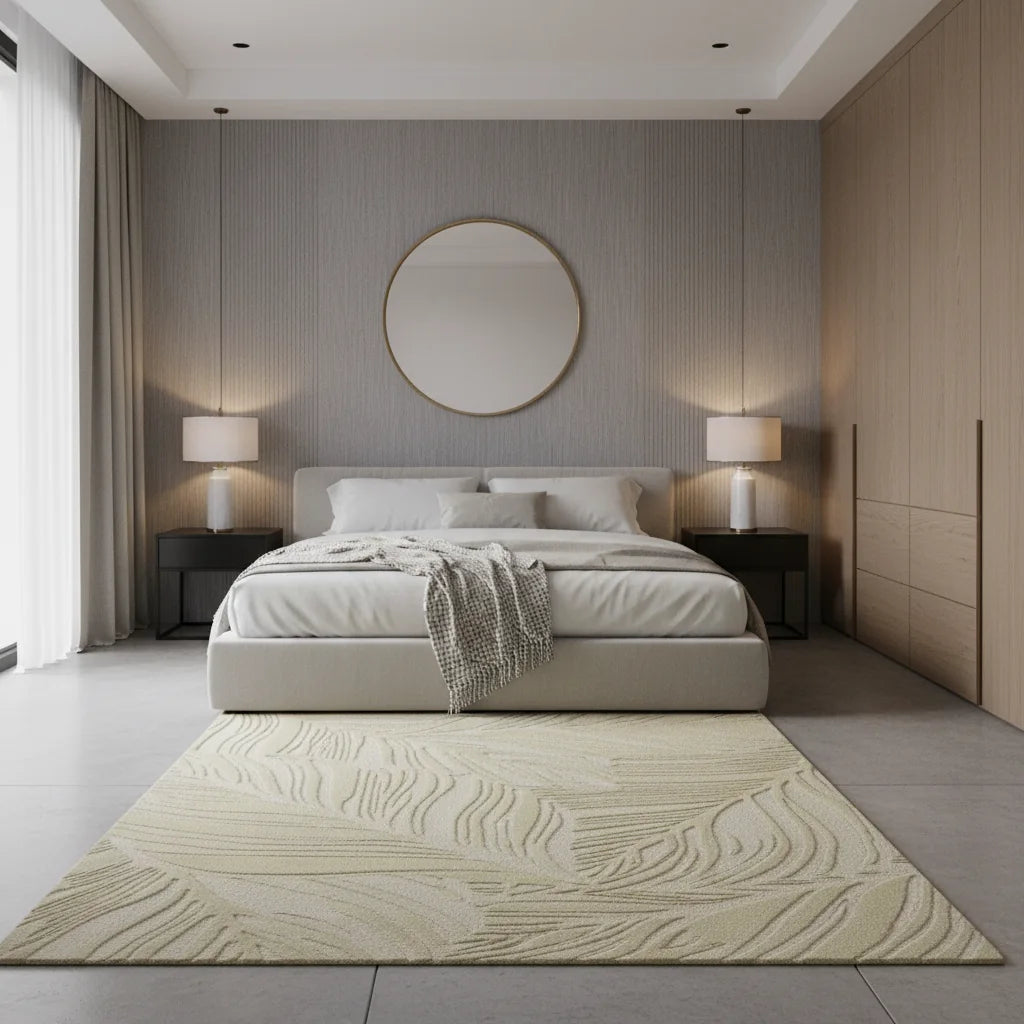 Handcrafted Tufted Wool Area Rug | Premium Natural Wool Rug with Anti-Skid Latex Backing