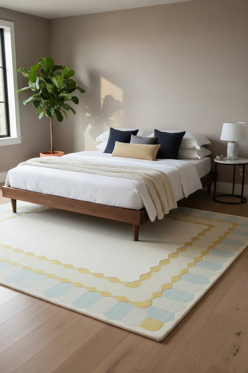 Indian Hand Tufted Wool Carpet | Traditional Handmade Carpet with Natural Latex Anti-Skid Backing