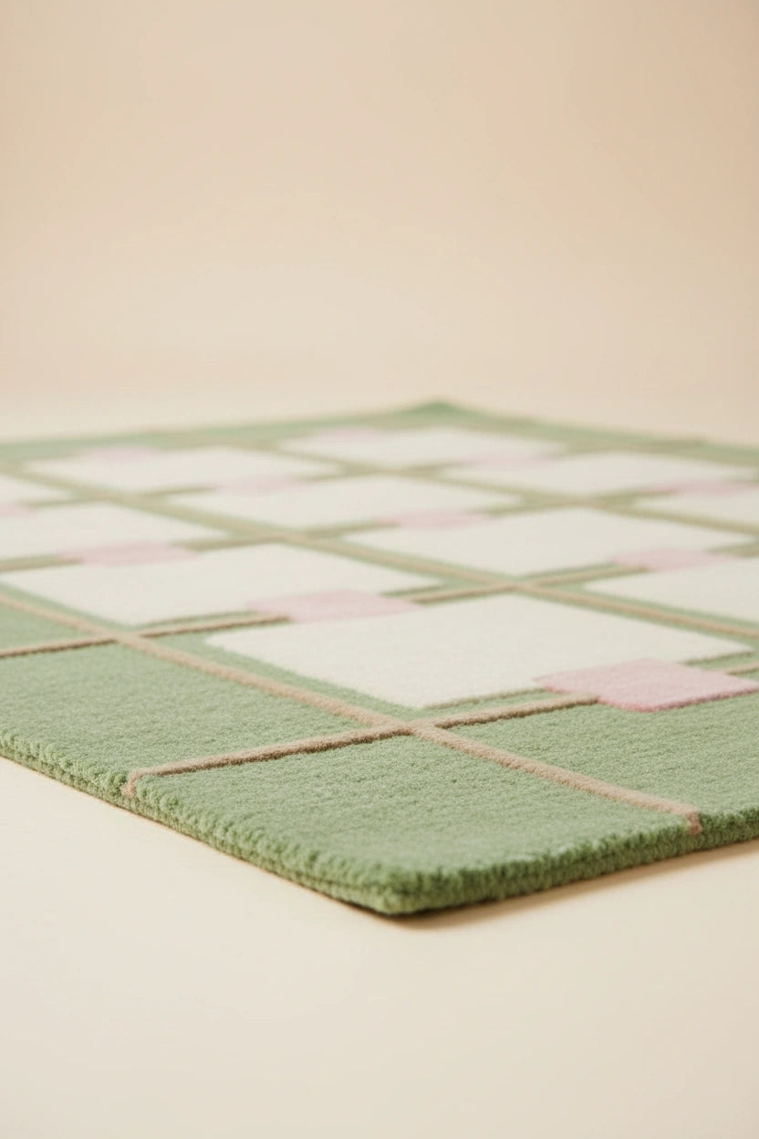 Intricate Hand Tufted Wool Rug | Detailed Pattern Area Rug with Natural Latex Anti-Skid Backing
