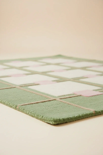 Intricate Hand Tufted Wool Rug | Detailed Pattern Area Rug with Natural Latex Anti-Skid Backing
