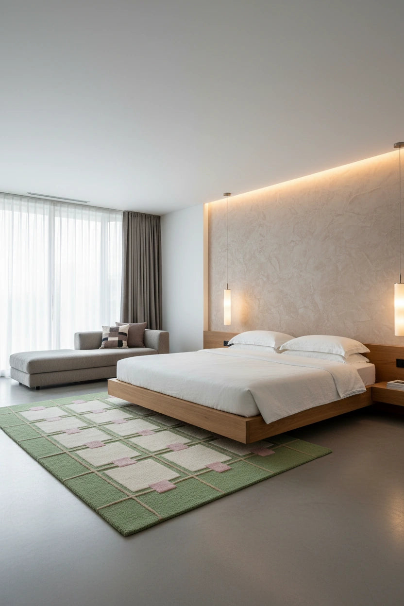 Intricate Hand Tufted Wool Rug | Detailed Pattern Area Rug with Natural Latex Anti-Skid Backing