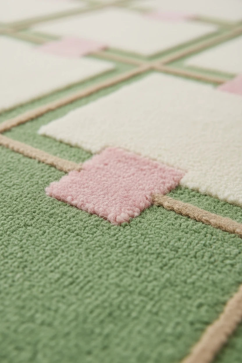 Intricate Hand Tufted Wool Rug | Detailed Pattern Area Rug with Natural Latex Anti-Skid Backing