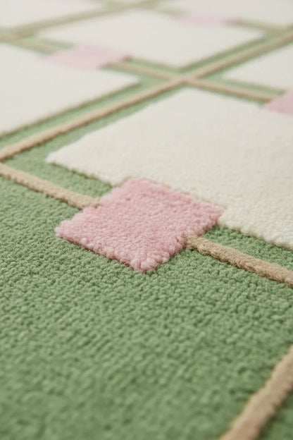 Intricate Hand Tufted Wool Rug | Detailed Pattern Area Rug with Natural Latex Anti-Skid Backing