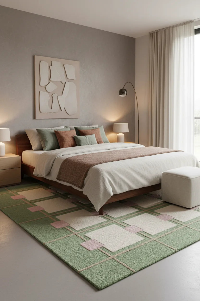 Intricate Hand Tufted Wool Rug | Detailed Pattern Area Rug with Natural Latex Anti-Skid Backing