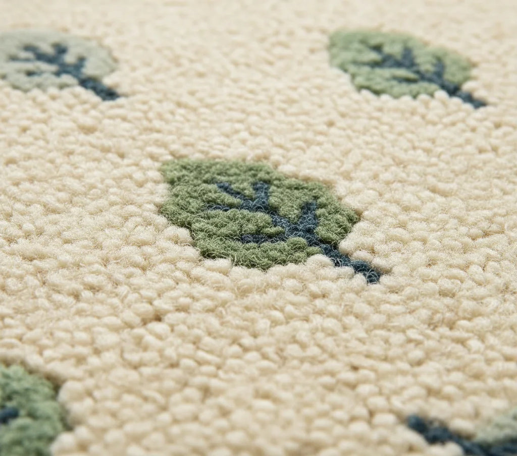 Luxury Hand Tufted Floral Wool Rug | Premium Handmade Carpet with Natural Latex Anti-Skid Backing