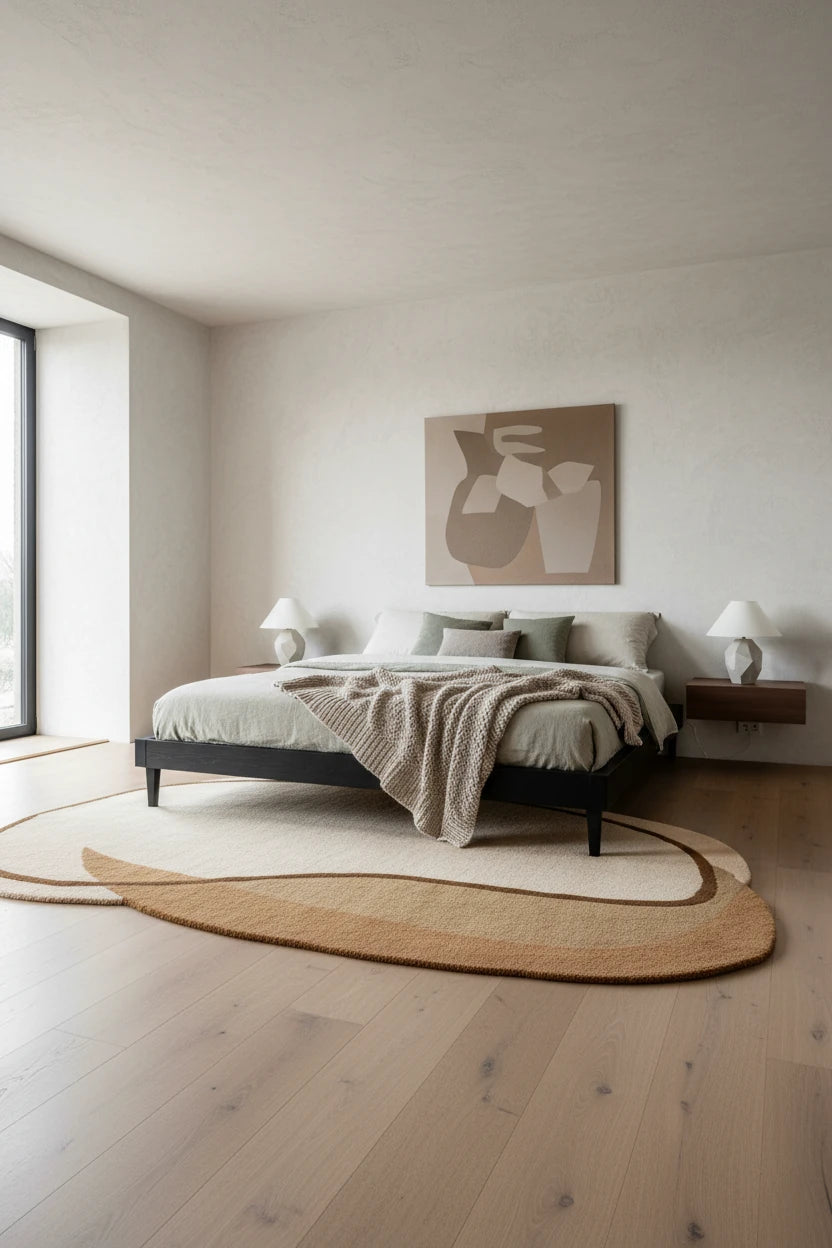 Modern Hand Tufted Wool Area Rug | Handmade Wool Carpet with Natural Latex Anti-Skid Backing