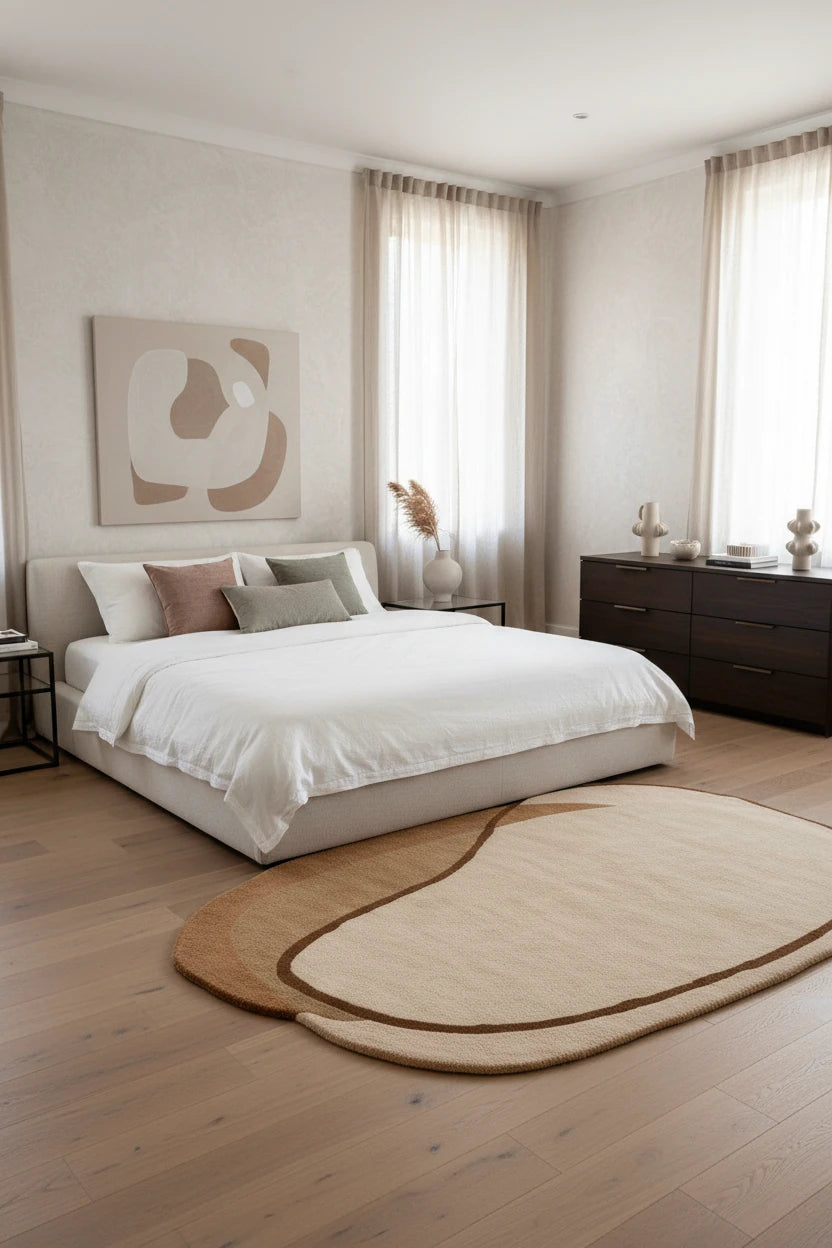 Modern Hand Tufted Wool Area Rug | Handmade Wool Carpet with Natural Latex Anti-Skid Backing