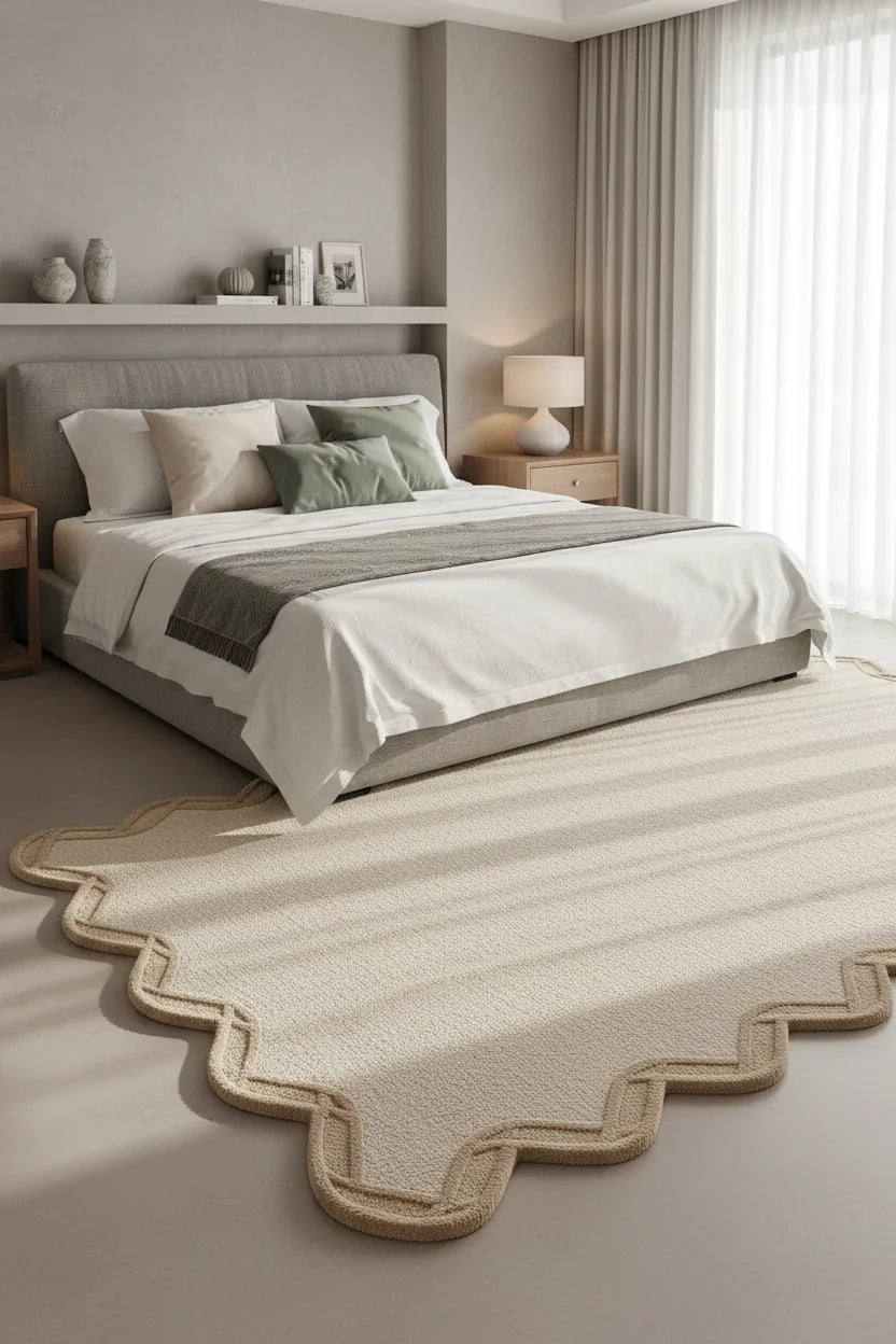 Natural Hand Tufted Wool Carpet | Eco-Friendly Handmade Rug with Natural Latex Anti-Skid Backing