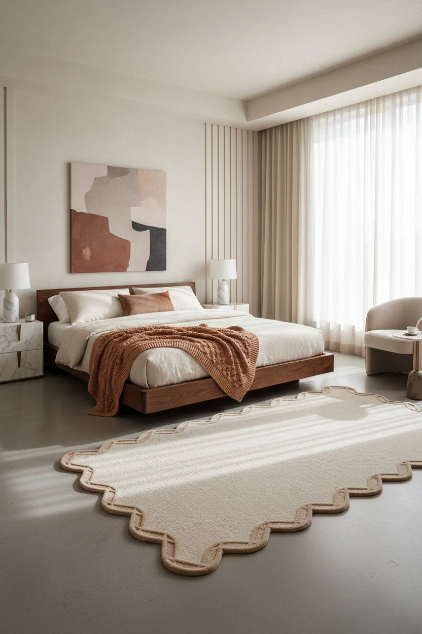 Natural Hand Tufted Wool Carpet | Eco-Friendly Handmade Rug with Natural Latex Anti-Skid Backing