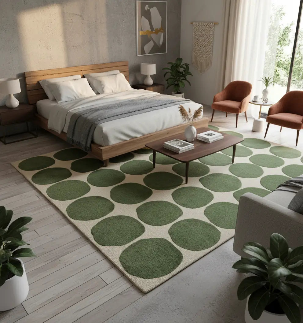 Oriental Hand Tufted Wool Rug | Traditional Inspired Area Rug with Natural Latex Anti-Skid Backing