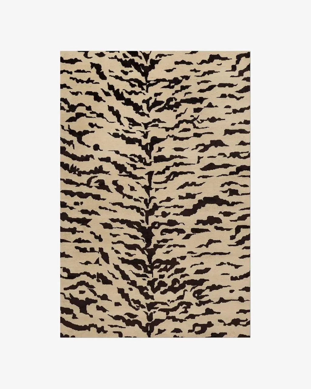 Luxury Hand Tufted Tiger Print Wool Carpet | Modern Animal Pattern Rug with Natural Latex Anti-Skid Backing