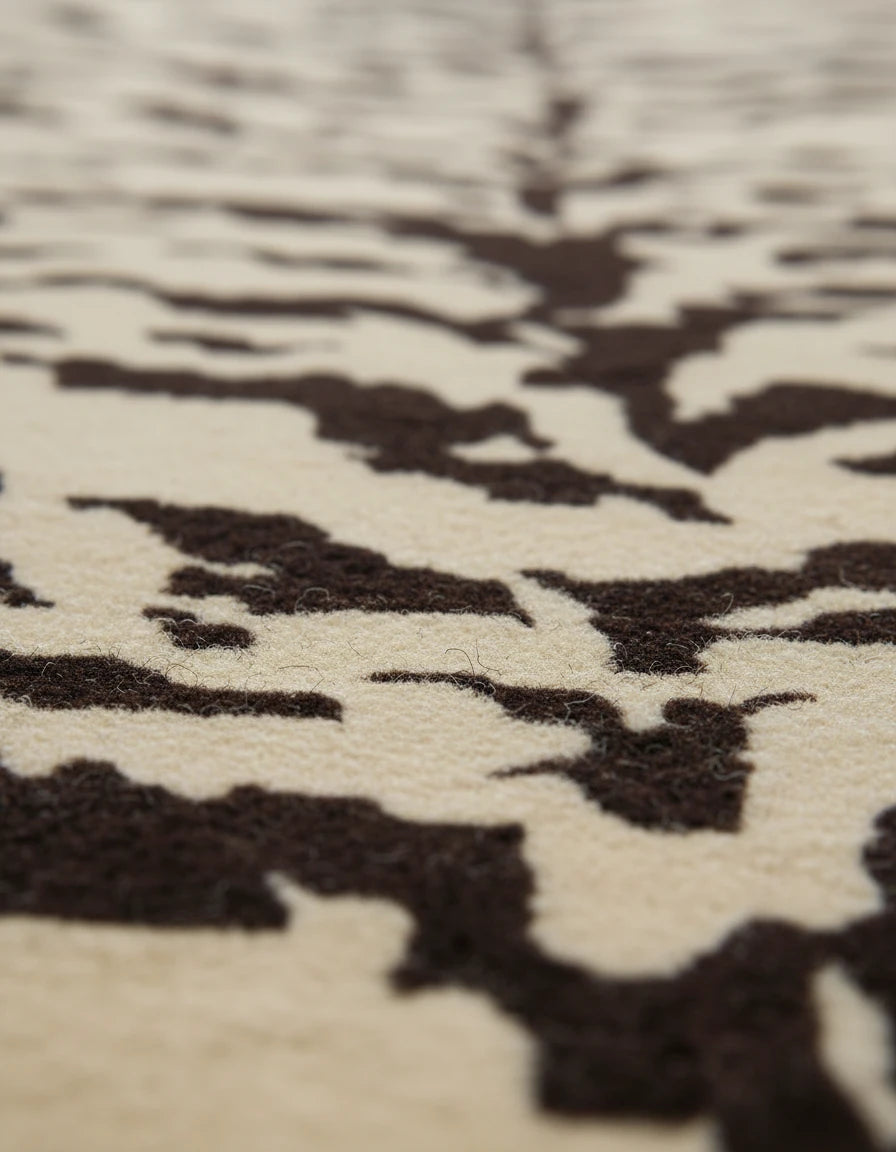 Luxury Hand Tufted Tiger Print Wool Carpet | Modern Animal Pattern Rug with Natural Latex Anti-Skid Backing