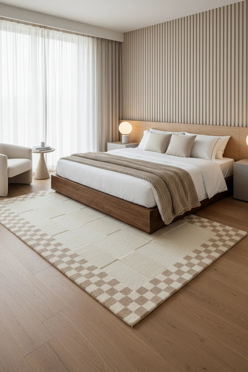 Decorative Hand Tufted Wool Rug | Artistic Handmade Area Rug with Natural Latex Anti-Skid Backing