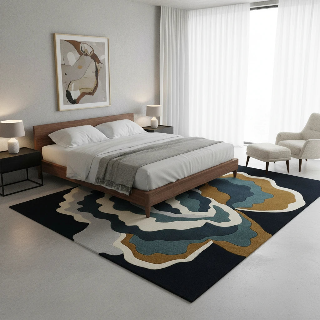 Exclusive Hand Tufted Wool Carpet | Limited Edition Handmade Rug with Natural Latex Anti-Skid Backing