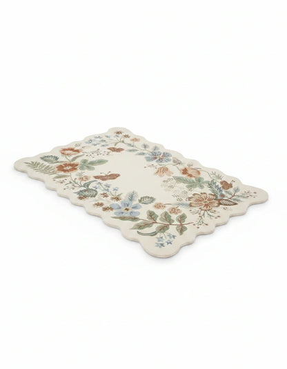 Luxury Hand Tufted Floral Wool Carpet | Botanical Area Rug with Natural Latex Anti-Skid Backing