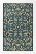 Luxury Hand Tufted Floral Wool Carpet | Traditional Botanical Area Rug with Natural Latex Anti-Skid Backing