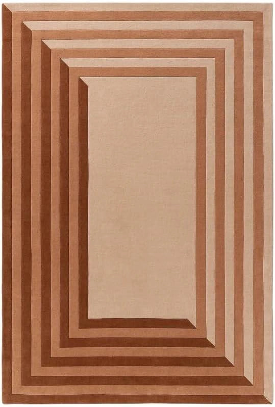 Luxury Hand Tufted Geometric Wool Carpet | Modern Border Area Rug with Natural Latex Anti-Skid Backing