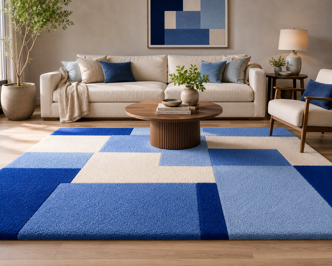 Hand-tufted carpets bring timeless elegance and comfort to any room
