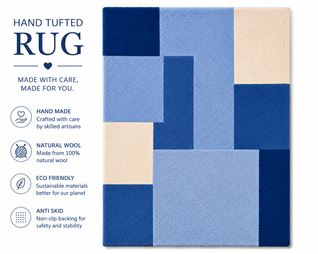 Hand-tufted carpets bring timeless elegance and comfort to any room