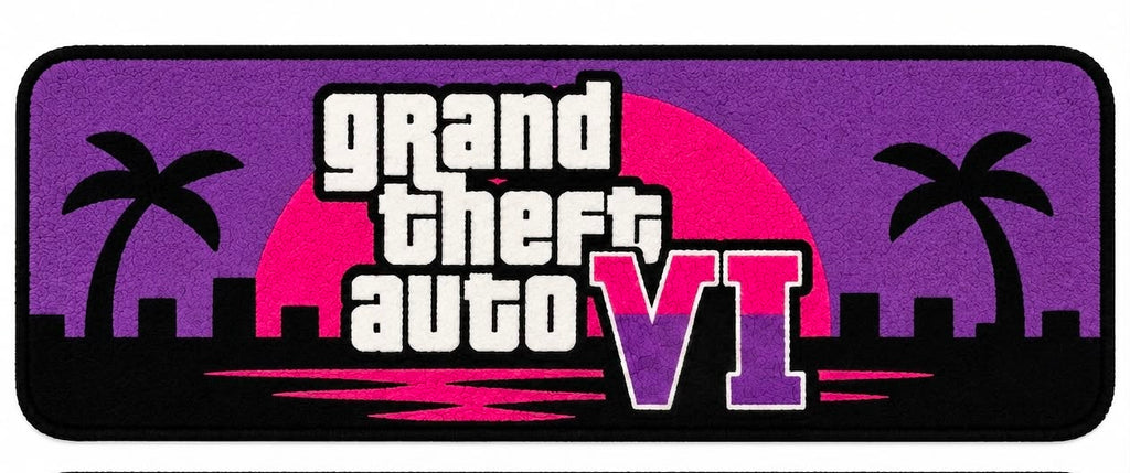 Handmade Grand Theft Auto VI-Inspired Gaming Keyboard Rug