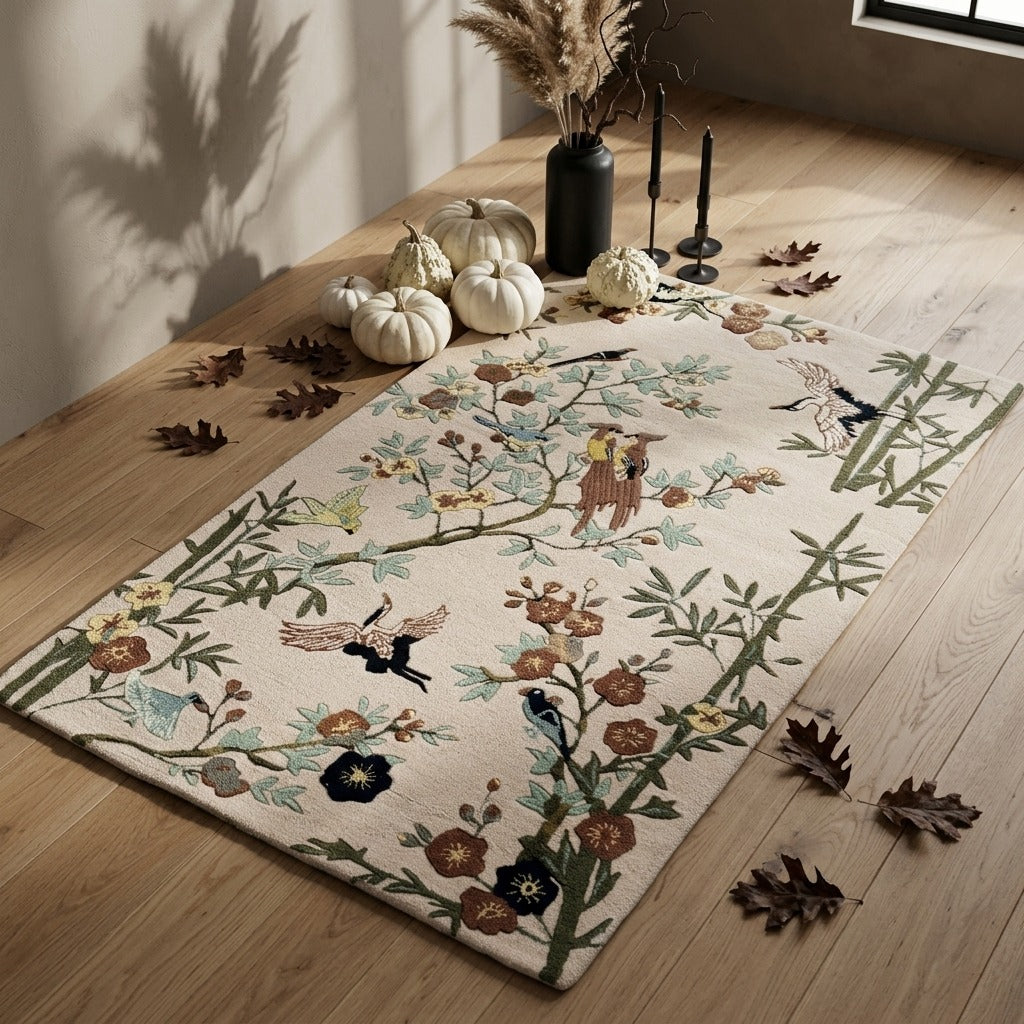 Hand Tufted Mandala Round Medallion Wool Carpet