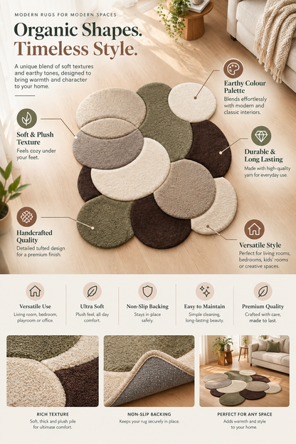 Neutral Pebble hand-tufted rug, image 5
