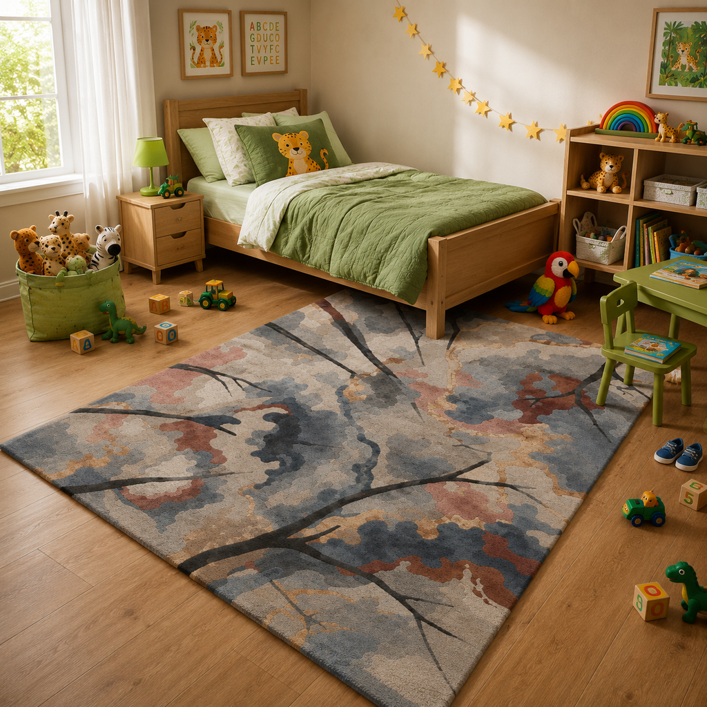 Hand Tufted Chevron Herringbone Wool Area Rug - View 7
