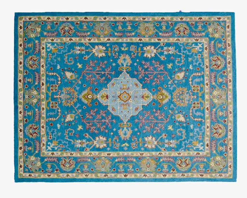 Persian Hand Tufted Wool Carpet 24 | Silk Road Design | Natural Wool Anti-Skid Latex Backing