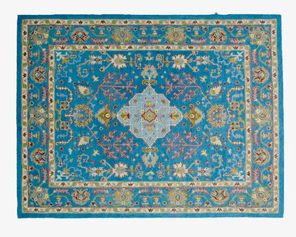 Persian Hand Tufted Wool Carpet 24 | Silk Road Design | Natural Wool Anti-Skid Latex Backing