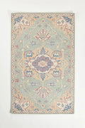 Persian Hand Tufted Wool Carpet 9 | Gul Design | Natural Wool Anti-Skid Latex Backing