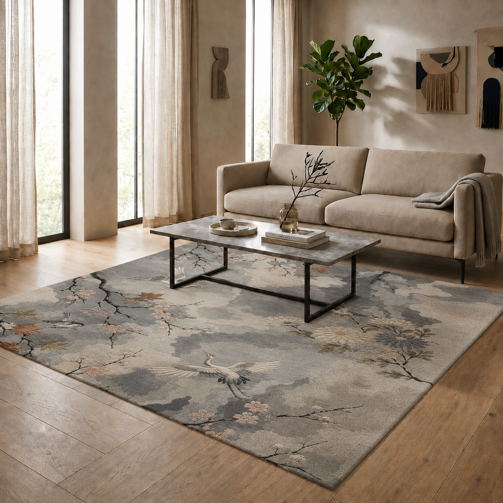 Hand Tufted Oriental Medallion Luxury Wool Carpet - View 6