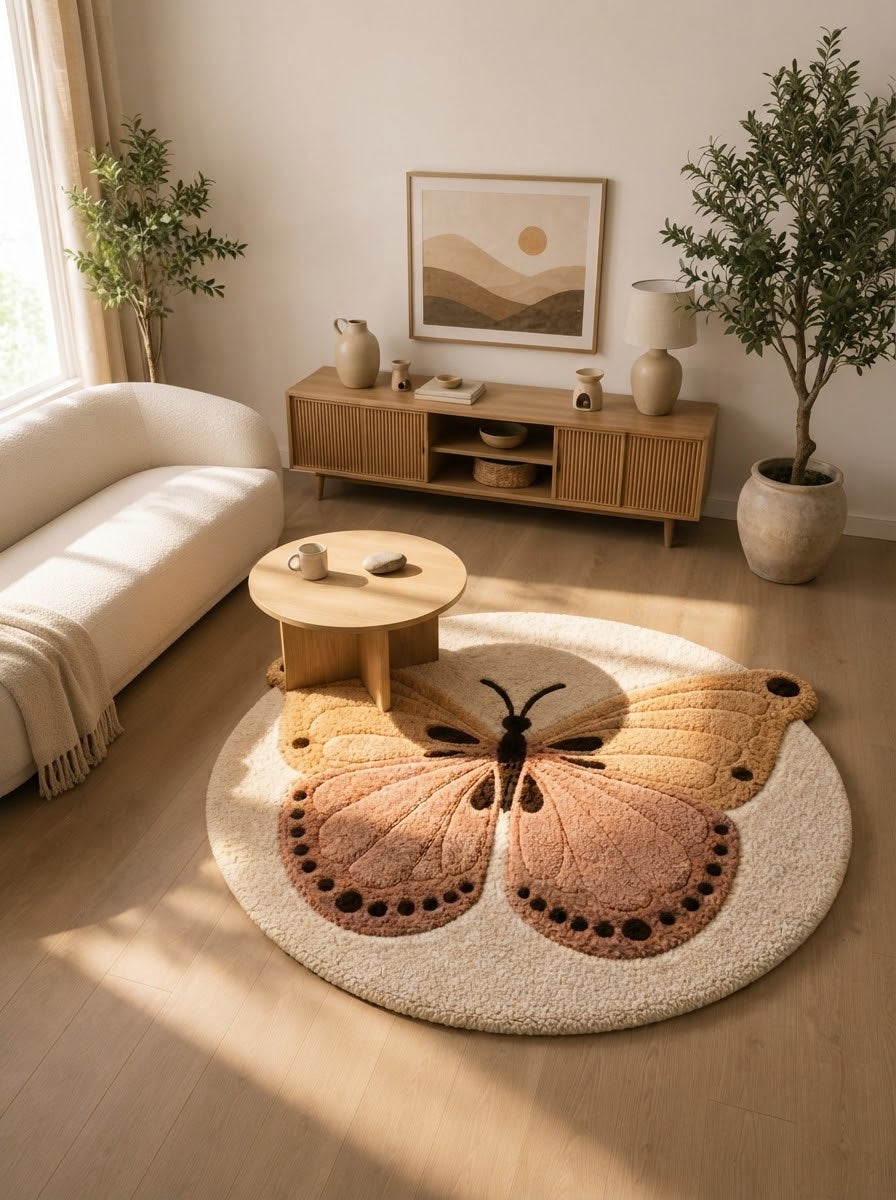 Butterfly Accent hand-tufted rug, image 4